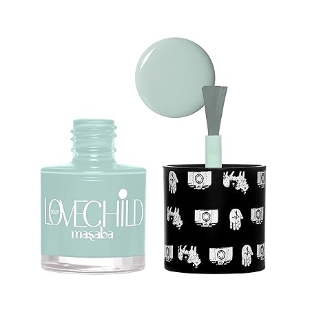 LoveChild Masaba- The Classics! - 08 Tip Tip - Nail Polish (Powder Blue) Glossy Finish