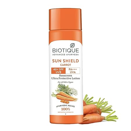 Biotique Bio Carrot Face and Body Sun Lotion SPF: A Natural Shield for All Skin Types
