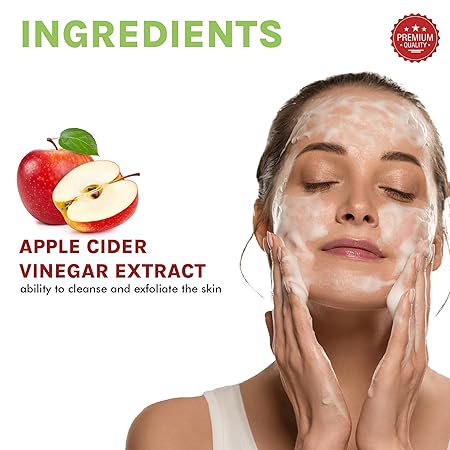 OG Beauty Natural Acvglow Apple Cider Vinegar Foaming Face Wash